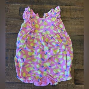 GAP Pink Lemon-Print Baby Romper